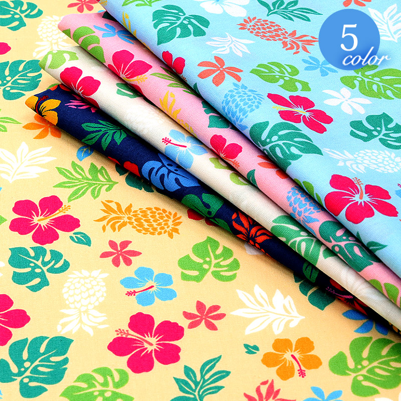 トロピカルプリント生地 合皮の銀河工房