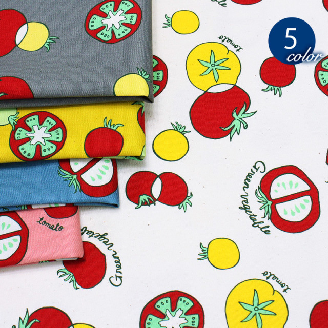 トマトコロコロオックス生地 合皮の銀河工房