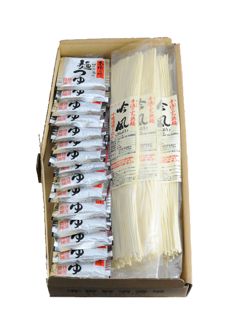 きびの吟風　吟醸酒練り込みうどん　つゆ付ギフトセット