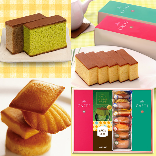 銀装　カステラ《青箱》《赤箱》《抹茶》《黒糖》・焼菓子詰合せ　KMYD53