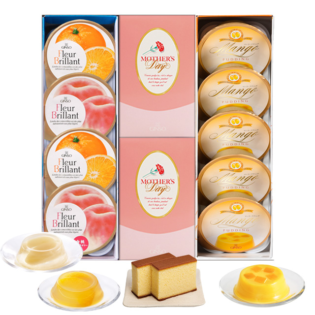 【母の日ギフト】銀装 カステラ《母の日》・デザート詰合せ　MOWFMP44