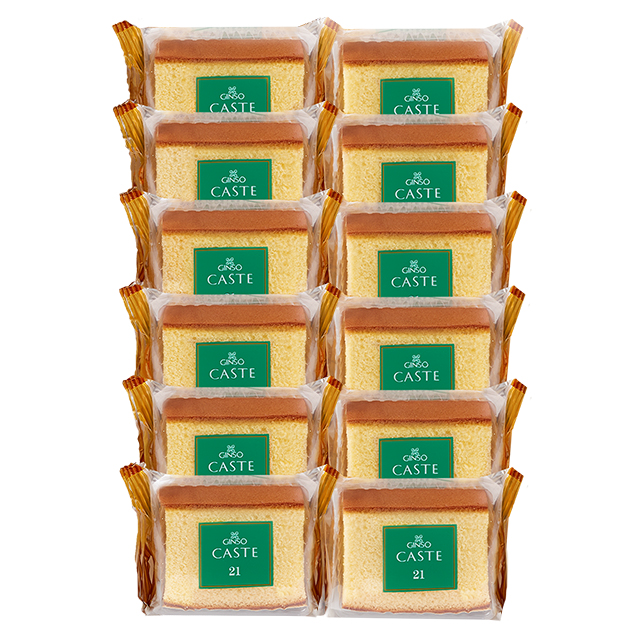 銀装 個装カステラ《青箱》（12個入り）　　OB24