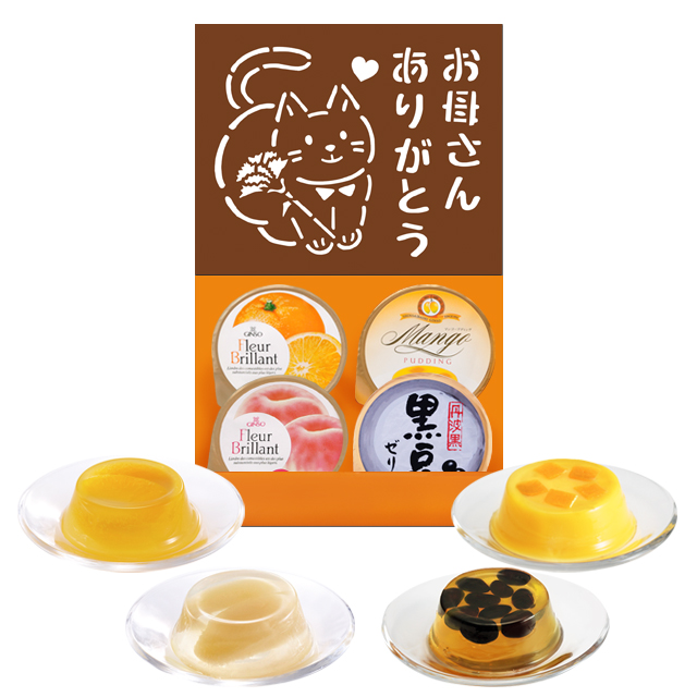 【母の日ギフト】銀装　 母の日絵柄カステラ・デザート詰合せ　WKー母の日N4-328