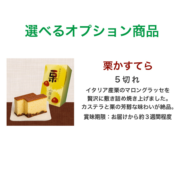 かすてら　二点セット 40セット限定】窯出しカステラ2個セット（選べるオプション商品つき）