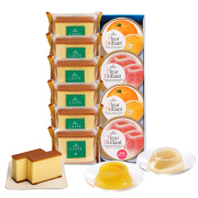 銀装 個装カステラ・フルーツゼリー詰合せ　OBF24