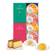 銀装　カステラ《青箱》《赤箱》ハーフ・フルーツゼリー詰合せ　SF25