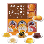 【母の日ギフト】銀装　母の日絵柄カステラ・デザート・焼菓子詰合せ　WK－母の日DMN6-436
