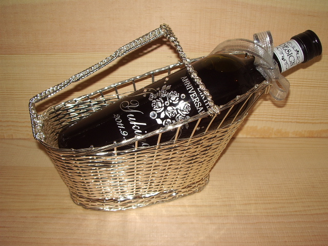 【美品】 ワインバスケット ワインパニエ シルバーパニエ ソムリエ ワイン パニエ バスケット ワインソムリエ用品 イタリア製 ワインかご