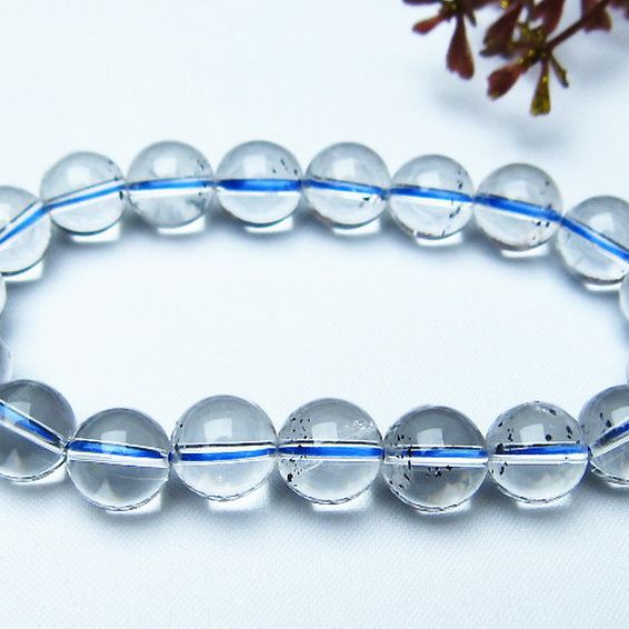 ブルーストロベリークォーツ水晶ブレスレット 10mm [L352-302]