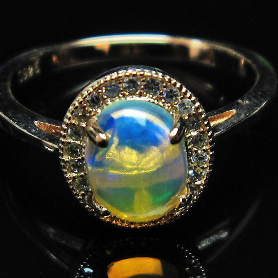 パワーストーン  プレシャスオパール指輪(15号)[L388-137]