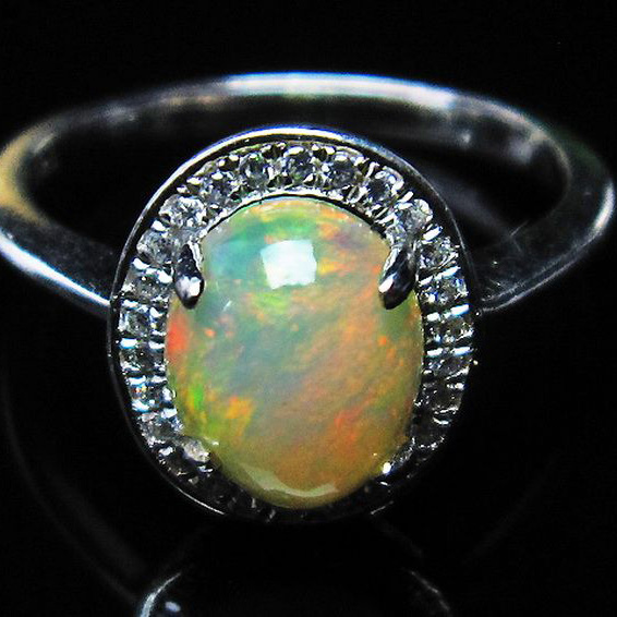 パワーストーン  プレシャスオパール指輪(14号)[L388-440]