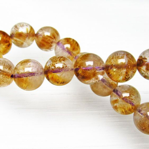 カコクセナイト インクォーツ ブレスレット9mm[L48-316]