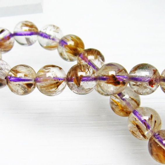 カコクセナイト インクォーツ ブレスレット8mm[L48-331]