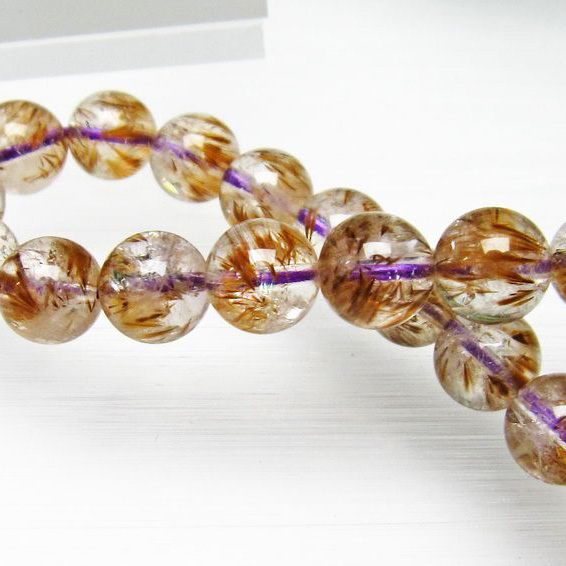 カコクセナイト インクォーツ ブレスレット8mm[L48-348]