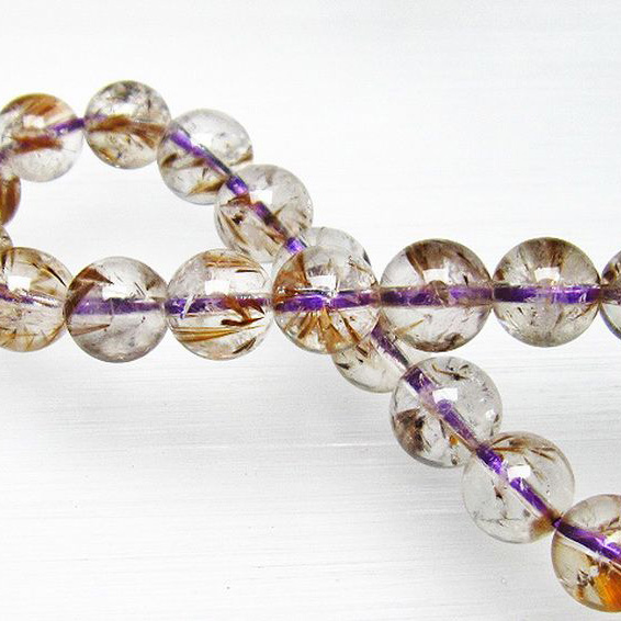 カコクセナイト インクォーツ ブレスレット8mm[L48-702]