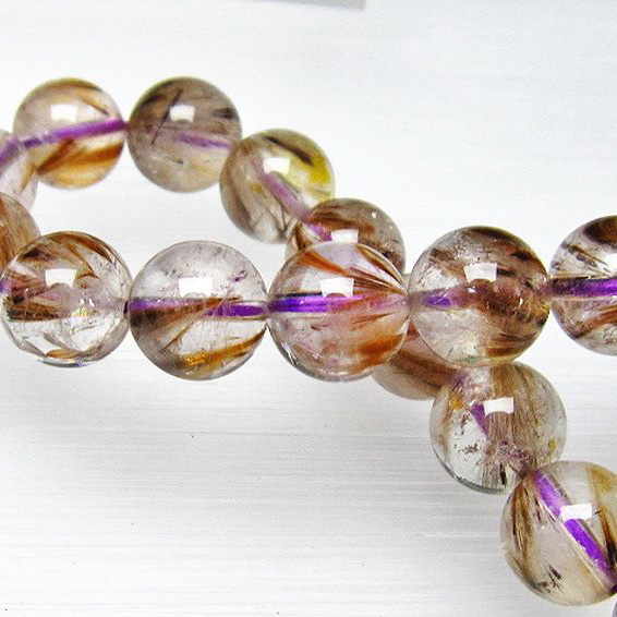 カコクセナイト インクォーツ ブレスレット11mm[L48-767]