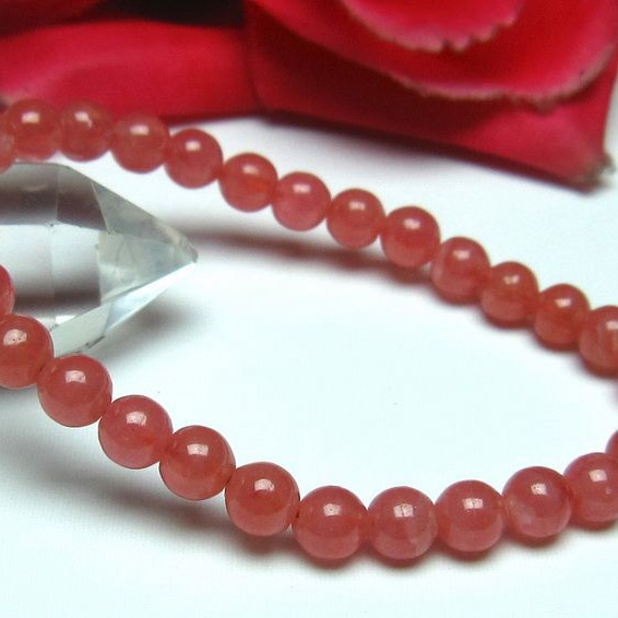 インカローズ(ロードクロサイト)ブレスレット6mm[L56-740]