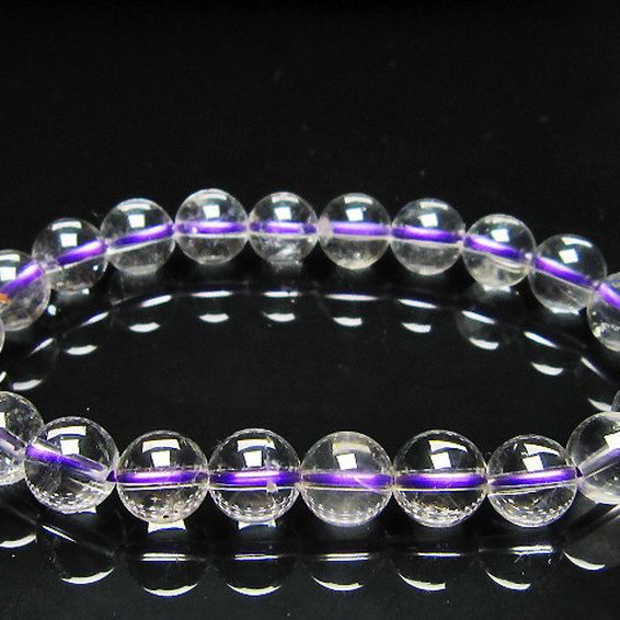 パワーストーン 天然石 ブルーストロベリークォーツ水晶ブレスレット