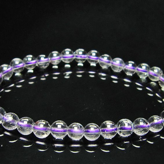 ブルーストロベリークォーツ水晶ブレスレット 5mm [L352-187]