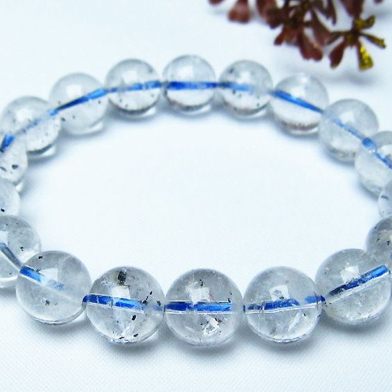 ブルーストロベリークォーツ水晶ブレスレット 11mm [L352-252]