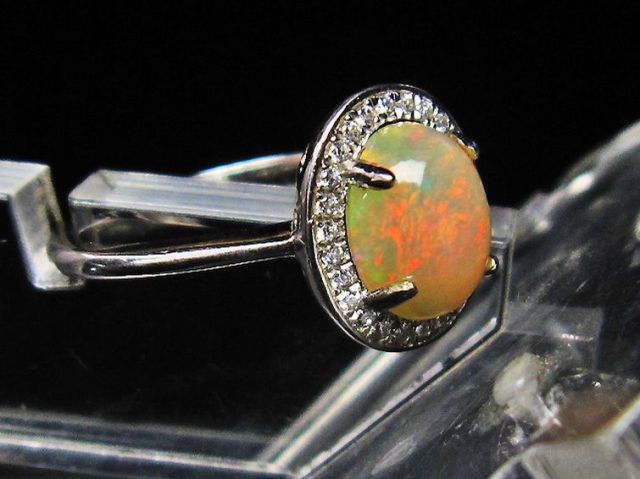 パワーストーン  プレシャスオパール指輪(14号)[L388-440]3枚目