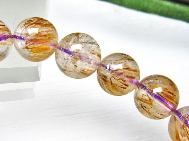 カコクセナイト インクォーツ ブレスレット 10mm [l48-658]