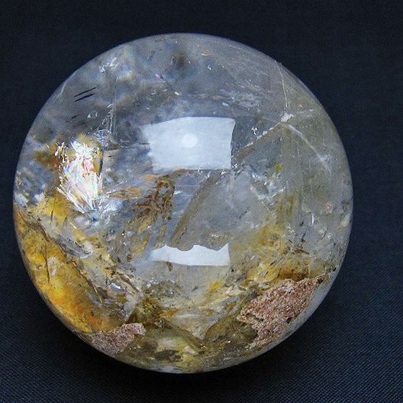 ガーデン水晶丸玉 62mm [t100-4676]