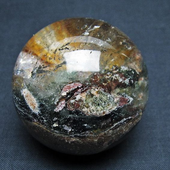 パワーストーン 天然石 ガーデン水晶丸玉 49mm [T100-4723]