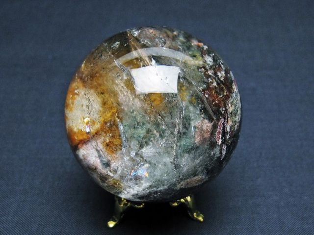 パワーストーン 天然石 ガーデン水晶丸玉 49mm [T100-4723]