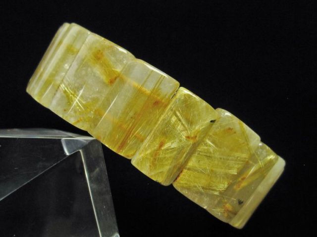 ゴールドタイチンルチルバングル[T107-3642]
