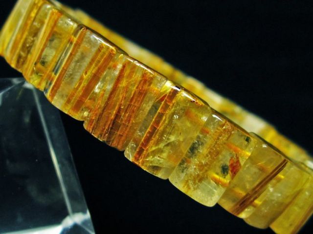 ゴールドタイチンルチルバングル[T107-4076]