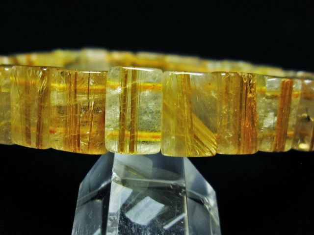 ゴールドタイチンルチルバングル[T107-4076]