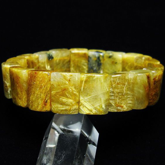 ゴールドタイチンルチルバングル[T107-4149]