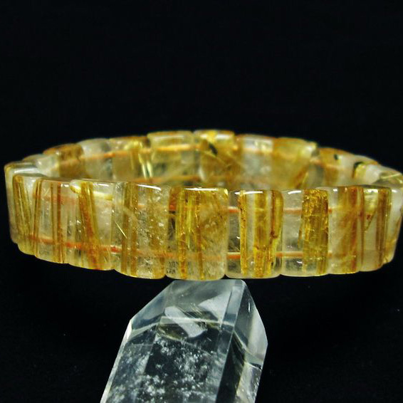 ゴールドタイチンルチルバングル[T107-4164]