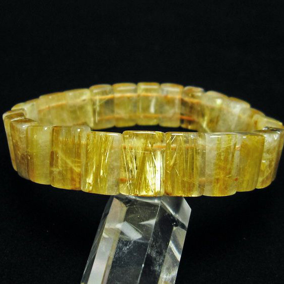 ゴールドタイチンルチルバングル[T107-4196]