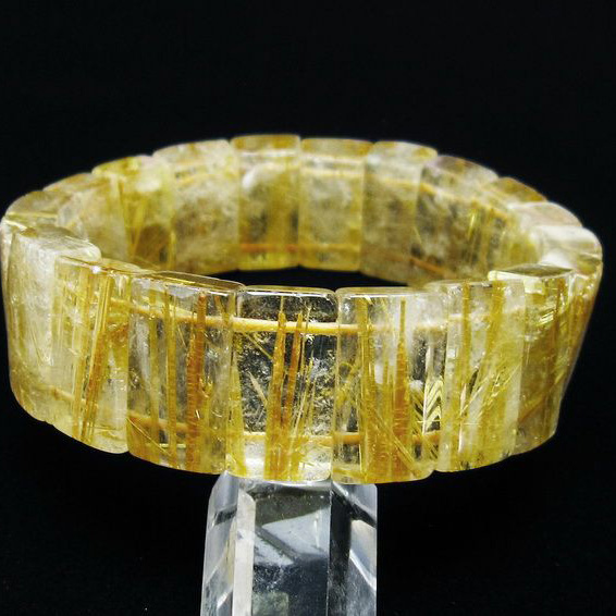 ゴールドタイチンルチルバングル[T107-4215]