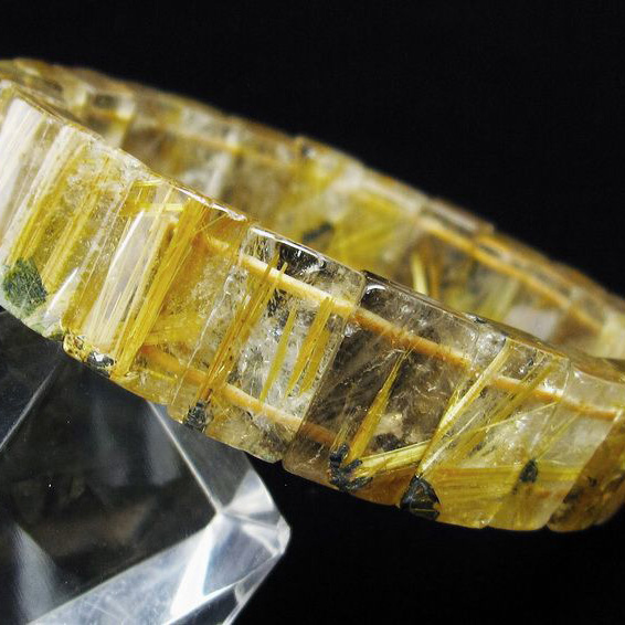 ⭐︎【天然】タイチンルチルクオーツ ブレスレット 48g ⭐︎【天然】タイチンルチルクオーツ ブレスレット 48g