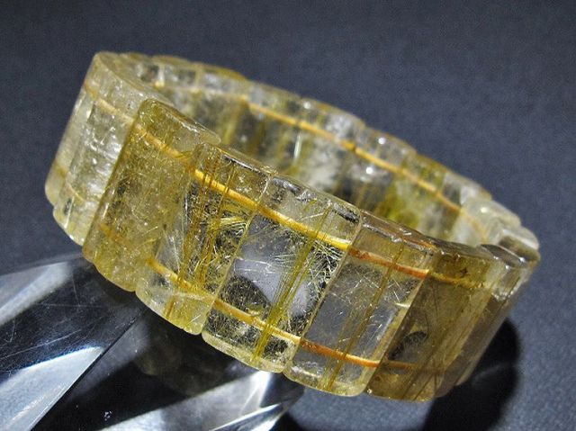 大人気！まとめ一覧 パワーストーン 天然石 ゴールドタイチンルチルバングル[T107-4337] アクセサリー