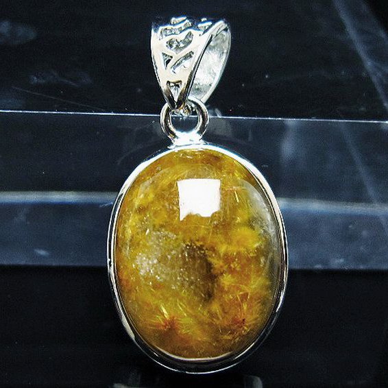 タイチンフラワー水晶ペンダント [t111-5912]