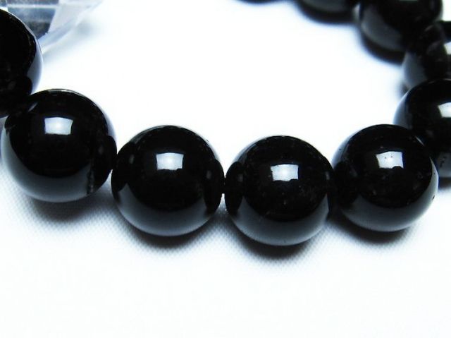 モリオン 純天然 黒水晶 ブレスレット 14mm [T112-6391]