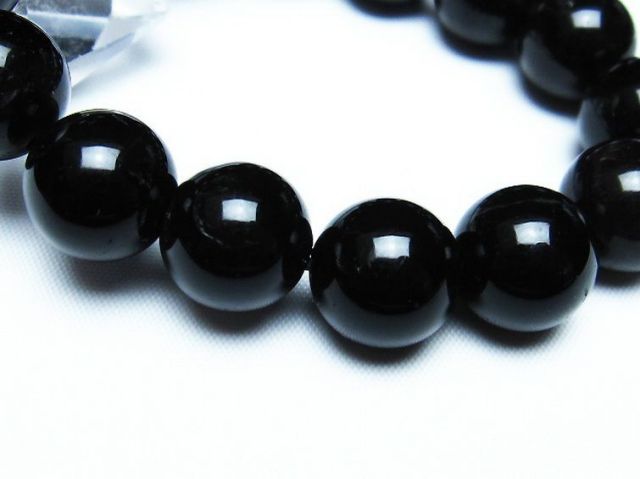 ◇鑑別済み 純天然 モリオン （黒水晶） 約14mm玉 パワーストーン ブレス ◇鑑別済み 純天然 モリオン （黒水晶） 約14mm玉◇ | ANNA - 天然石