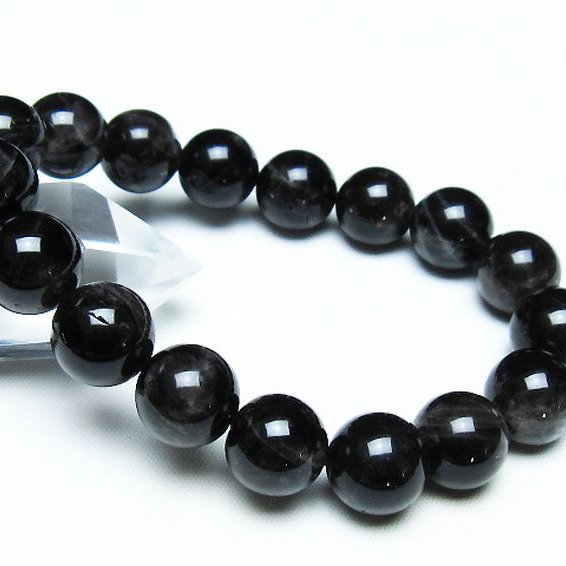 パワーストーン 天然石 モリオン 純天然 黒水晶 ブレスレット