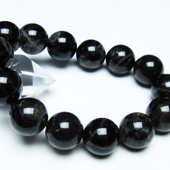 モリオン 純天然 黒水晶 ブレスレット 16mm [T112-7363]