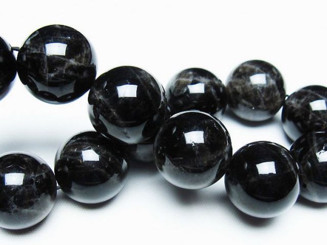 モリオン 純天然 黒水晶 ブレスレット 19mm [T112-7378]