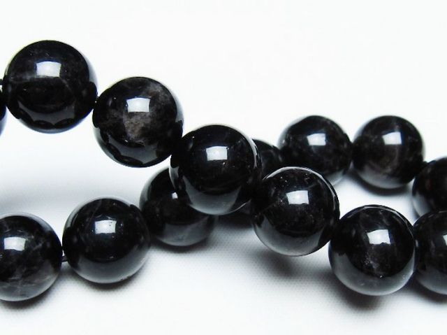 モリオン 純天然 黒水晶 ブレスレット 14mm [T112-7421]