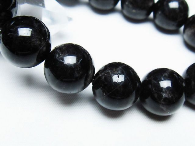 モリオン 純天然 黒水晶 ブレスレット 14mm [T112-7421]