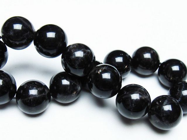 モリオン 純天然 黒水晶 ブレスレット 14mm [T112-7438]