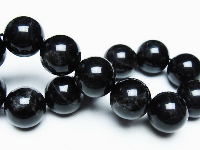 モリオン 純天然 黒水晶 ブレスレット 16mm [T112-7443]