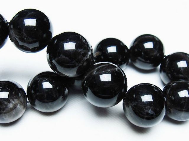 モリオン　18mm ブレスレット パワーストーン 天然石 モリオン 純天然 黒水晶 ブレスレット