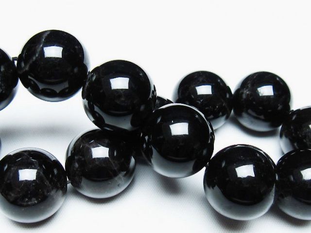 パワーストーン 天然石 モリオン 純天然 黒水晶 ブレスレット 18mm